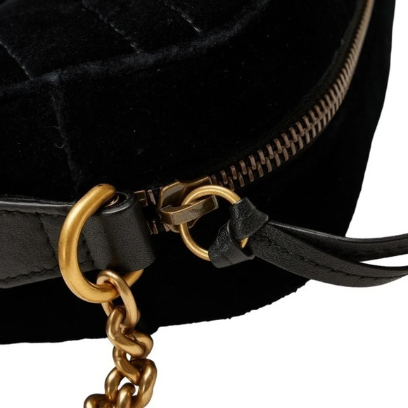 Authentic Gucci Mini Rhinestone Studded Velvet GG Marmont Crossbody Bag - Picture 6 of 11